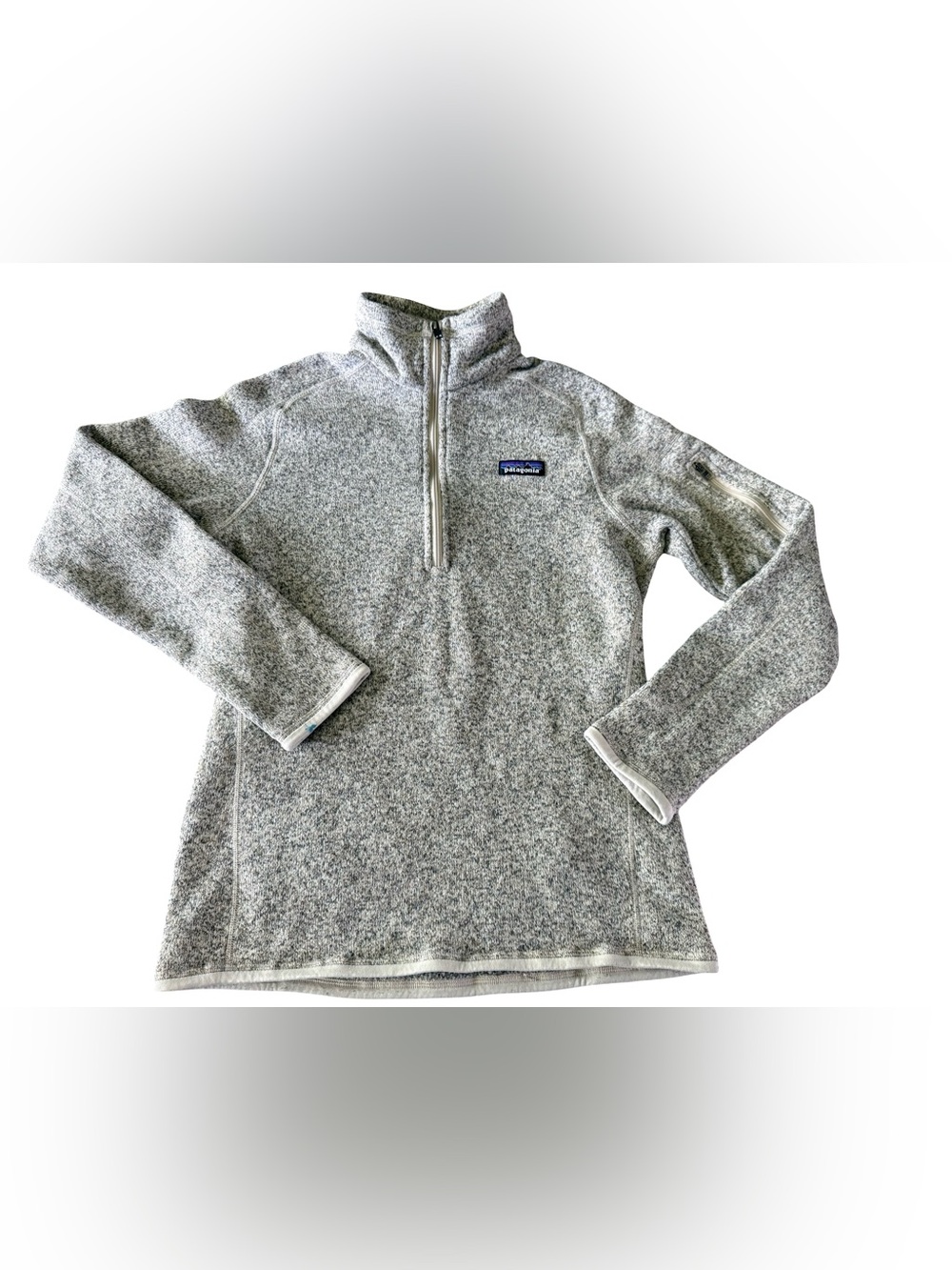 Patagonia Better Sweater 1/4 Zip Fleece Women’s Medium Oatmeal Gray